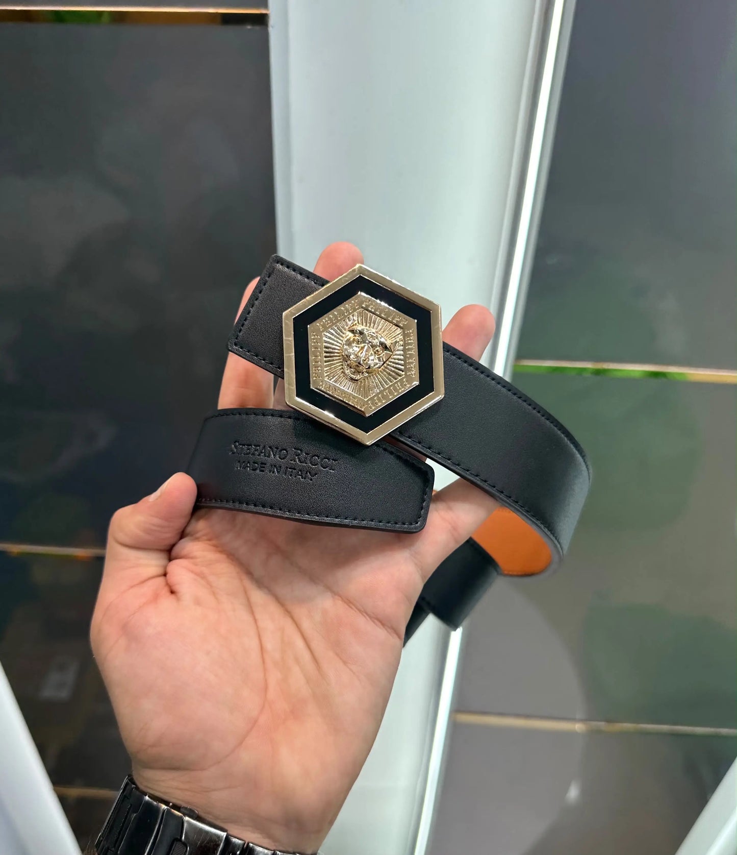 Steffano Ricc i Gold Premium Imported Belt s112