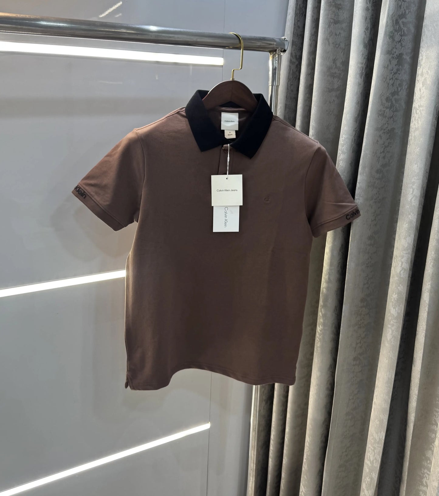Calvin Klein Brown Premium Polo T-Shirt