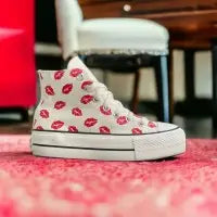 Converse Chuck Taylor Red Lip Heart Embroidery 7A Premium Sneakers