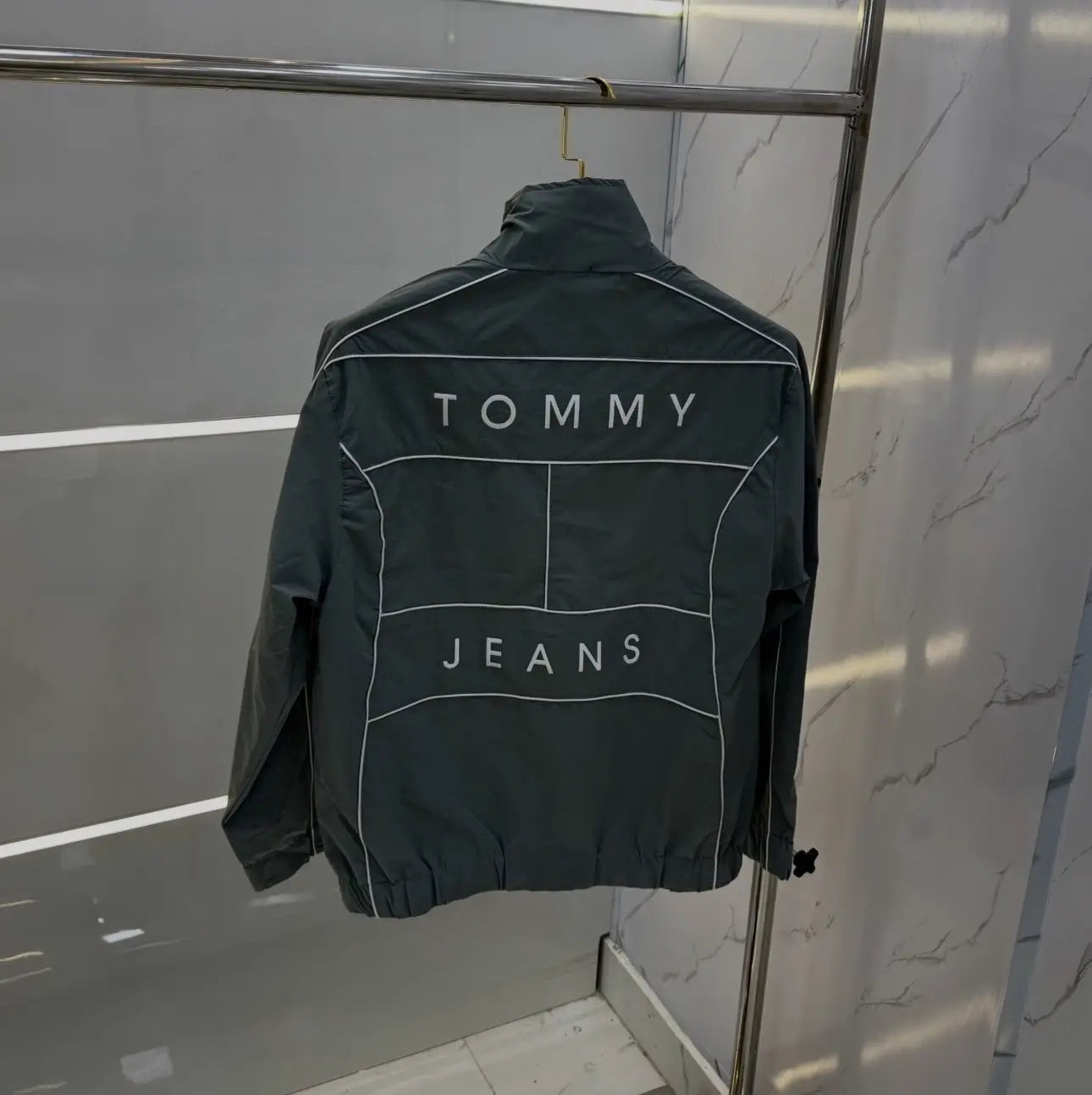 Tommy Hilfiger Dark Grey Imported Premium WindBreaker Jacket