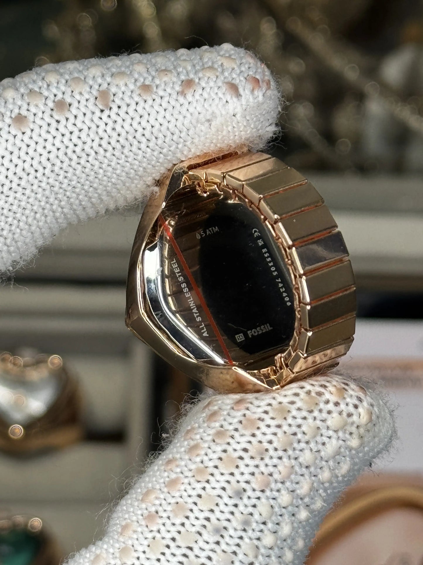Fossi l Rose Gold Ring Analog Ladies Watch
