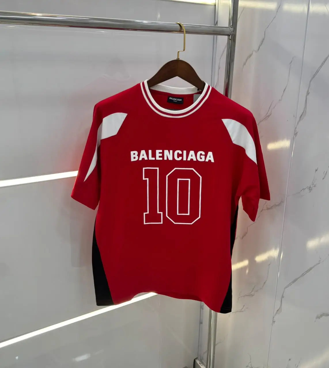 Balenciaga x NBA Red Back Print Imported Oversized T-Shirt
