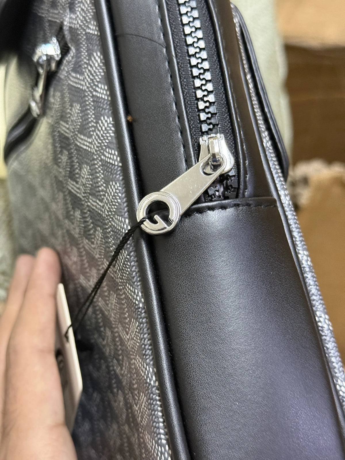 Goyard Alpin-style utility crossbody shoulder bag Grey
