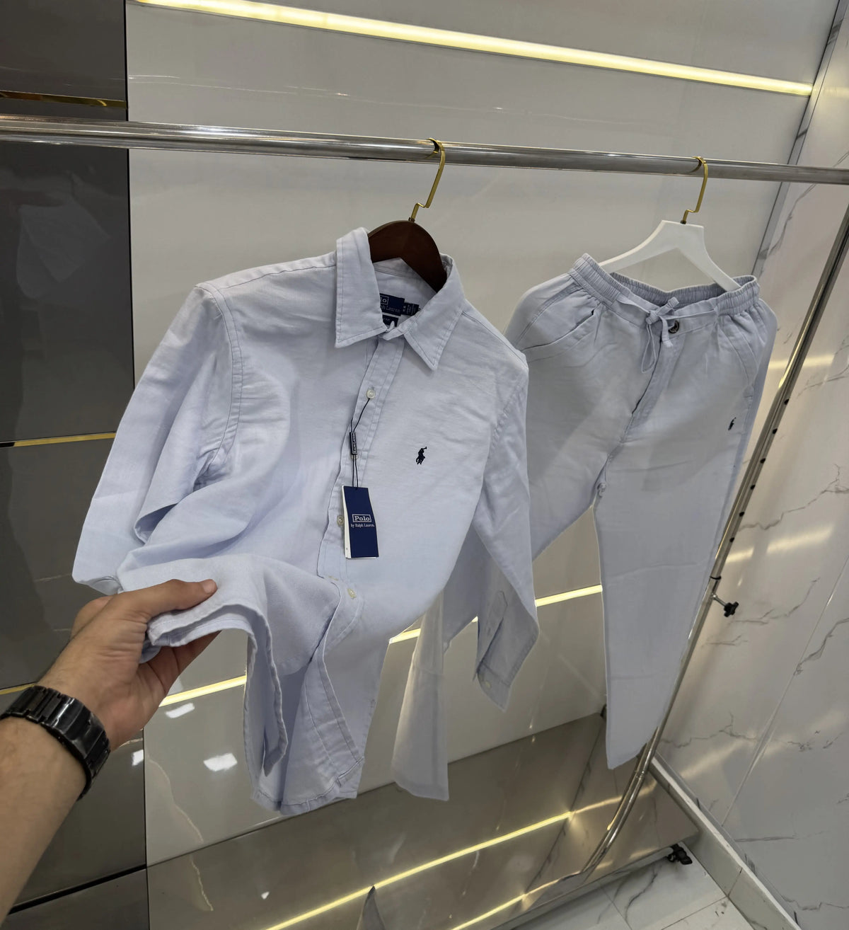 Ralph Lauren Sky Blue Logo Work Premium Tracksuit