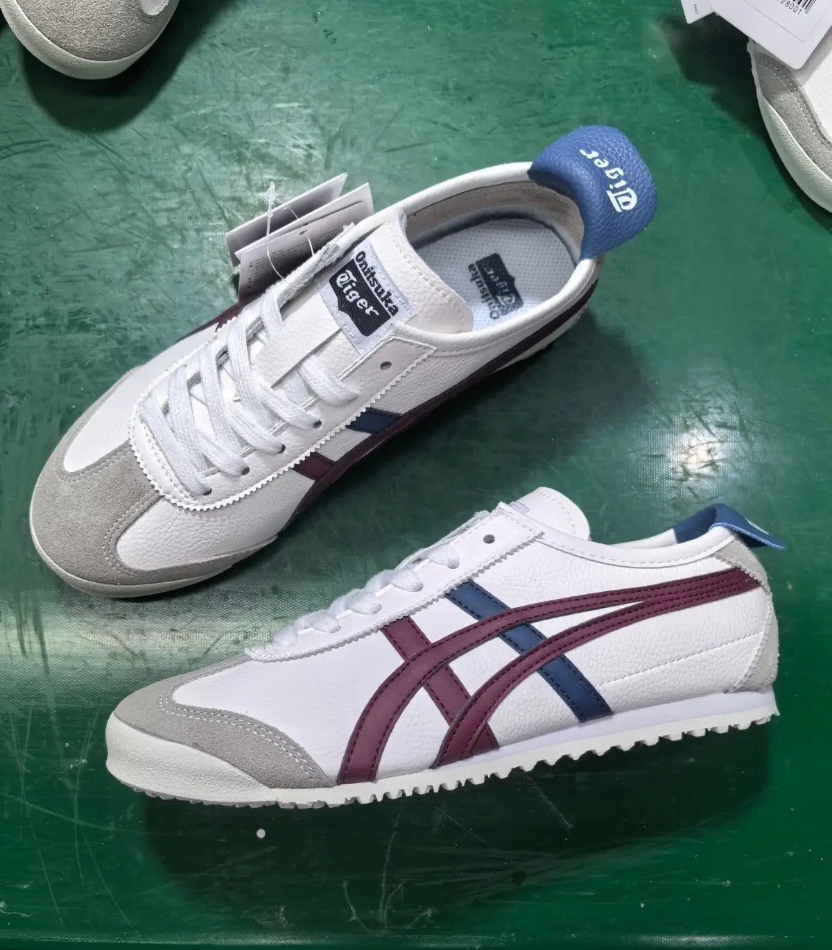 Onitsuk_a Tiger Mexico 66 White Dried BerryBlue Mens Premium First Copy D-1914