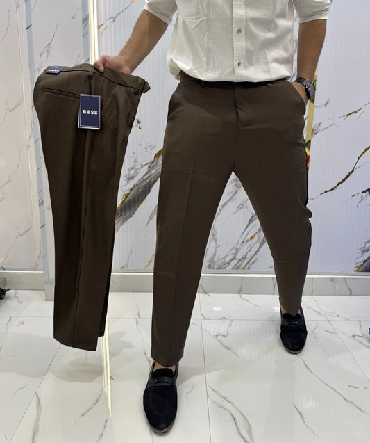 Hug.o Bos.s Brown Imported Korean Trouser