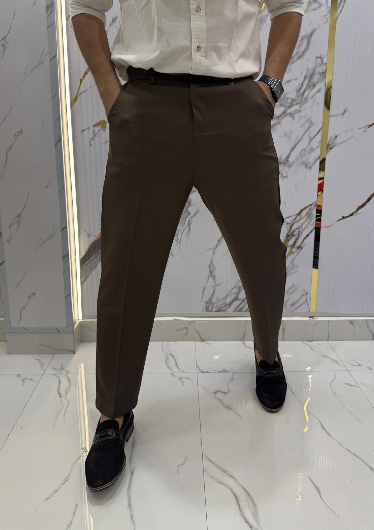 Hug.o Bos.s Brown Imported Korean Trouser