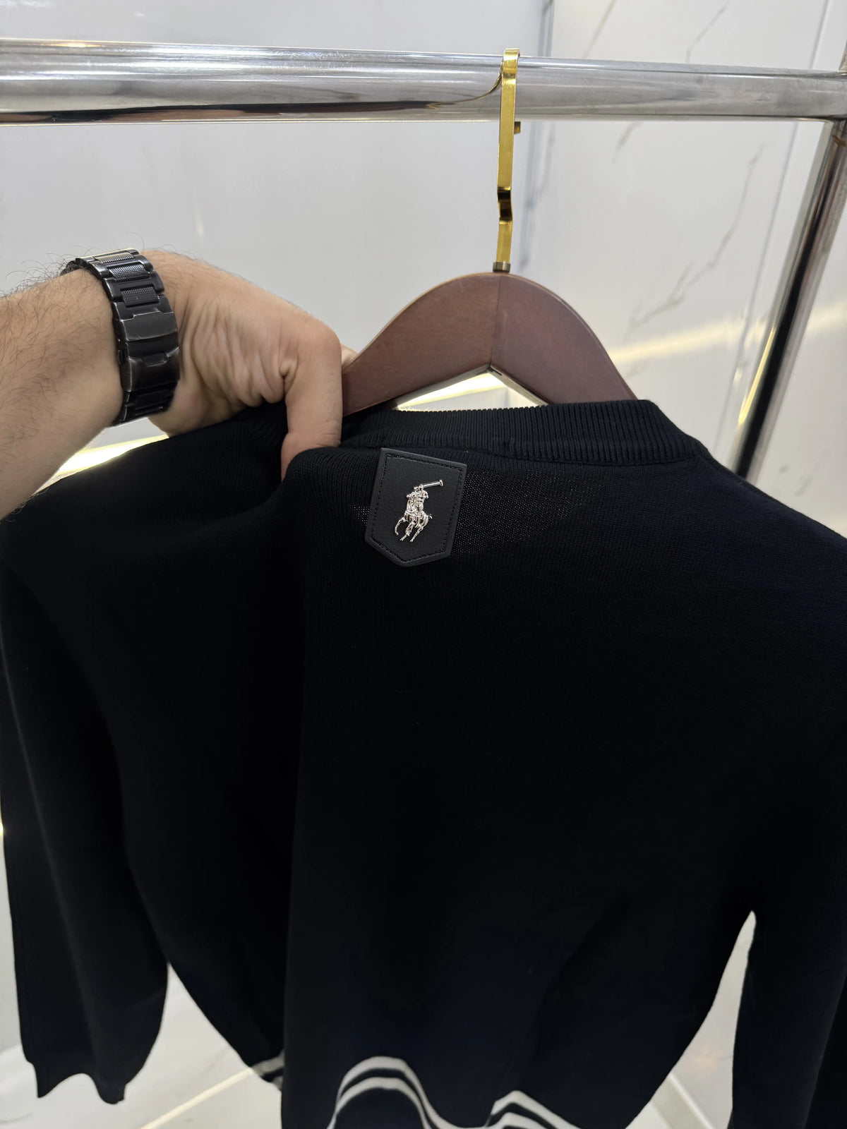 Ralp.h Laure.n Black Imported Knitted Pull Over