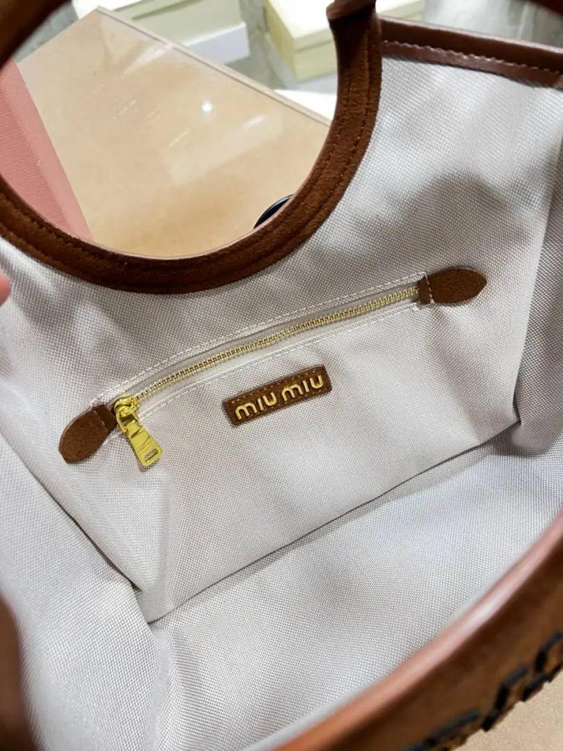 Miu Miu Ivy Tote Bag With Dual Top Handles With Original Box Prmium 100% High End Quality