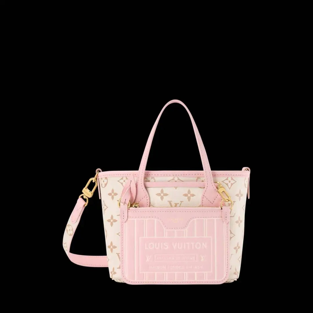 Loui_Vuitton Neverfull Inside Out BB in Monogram Dune Pink With Removable matching zipped pouch High End 2 Box Packing
