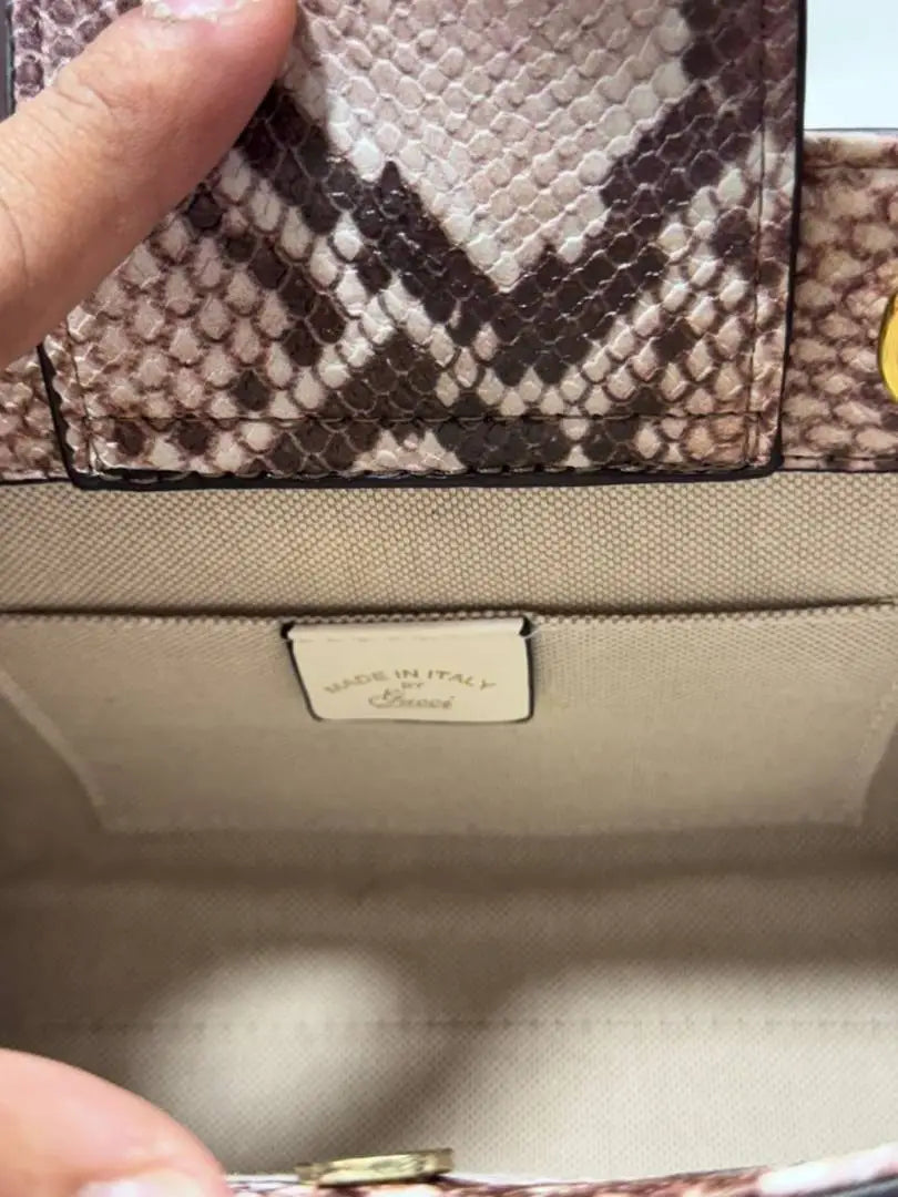Guccci Diana python small tote bag With Original Box Extra Belt And Chain Charm High End Pink soft python leather