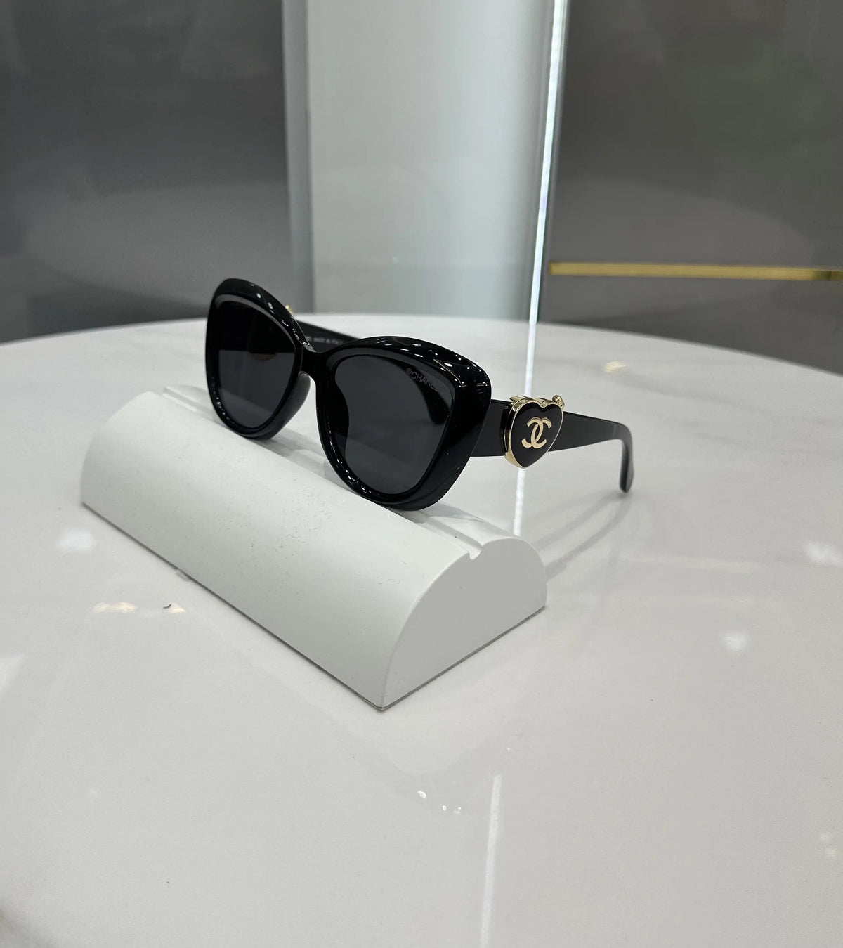 Chane l Heart Gold Black Premium Shades 5517