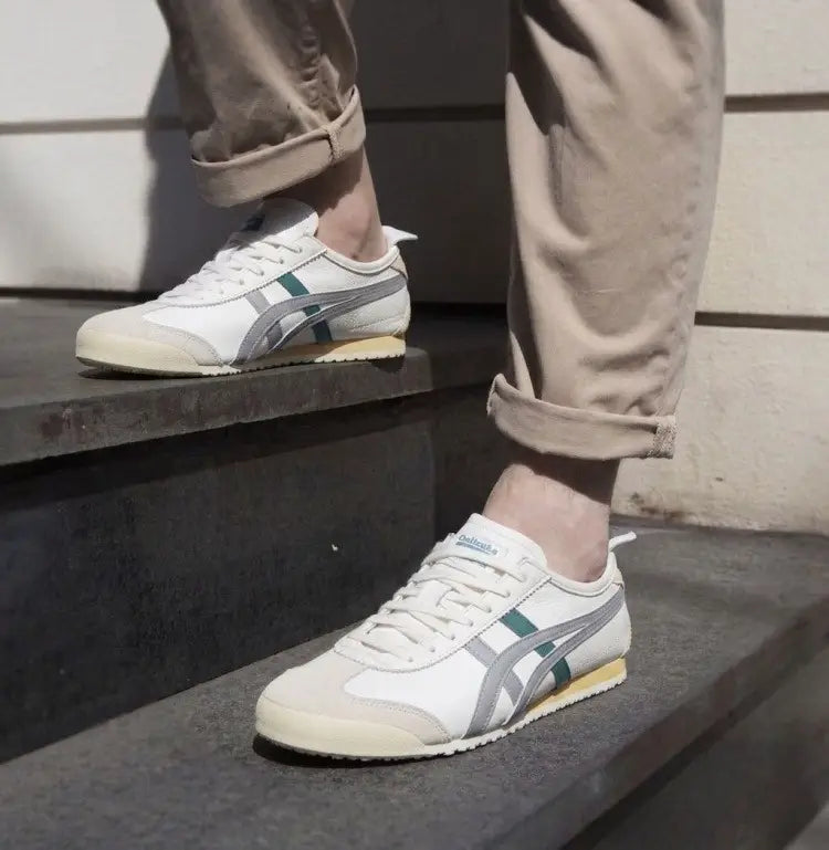Onitsuka Tiger Mexico 66 White Grey Blue Yellow 7A Premium Unisex Sneakers D-2132