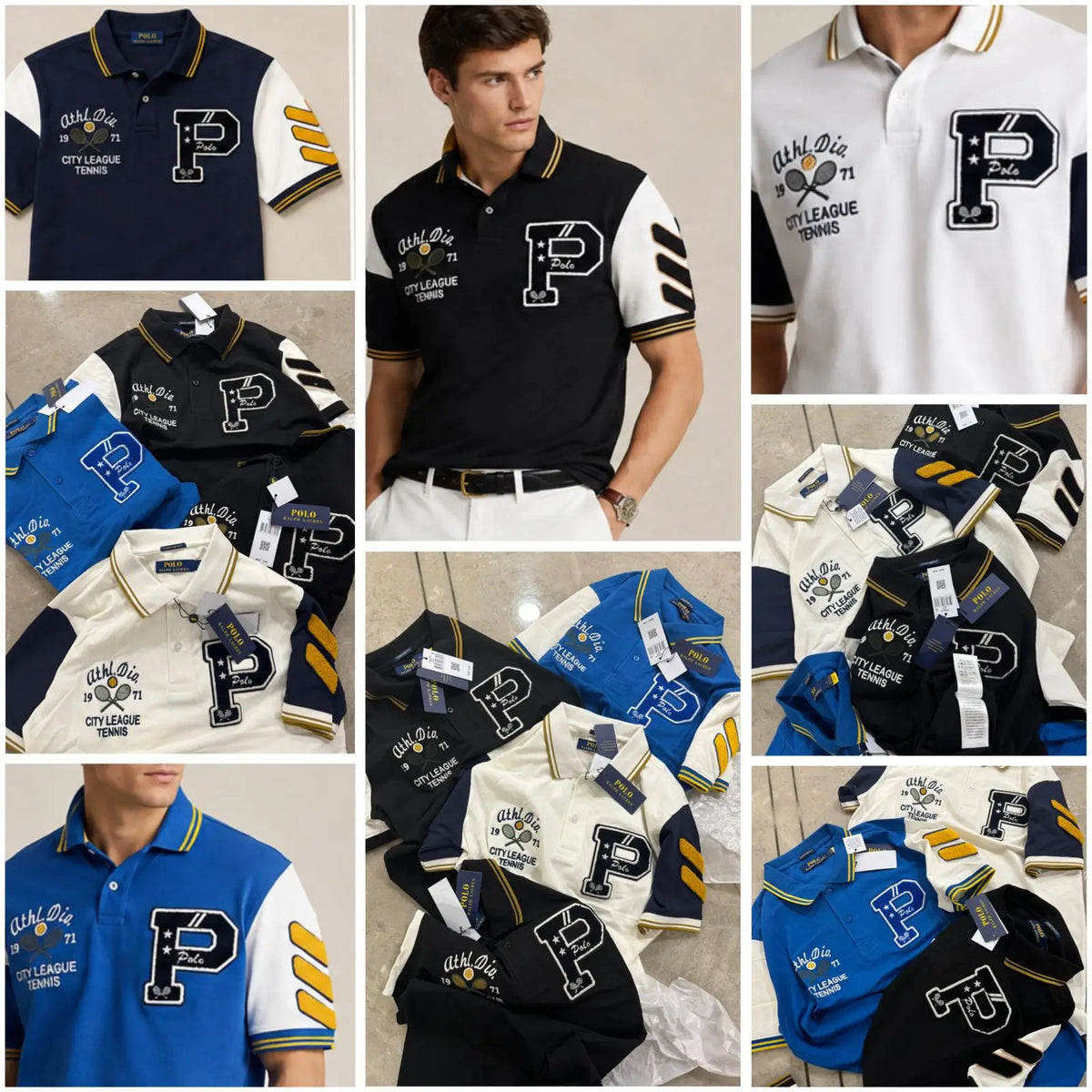 Ralph Laure n Black Embroidery Logo premium Polo T-shirt