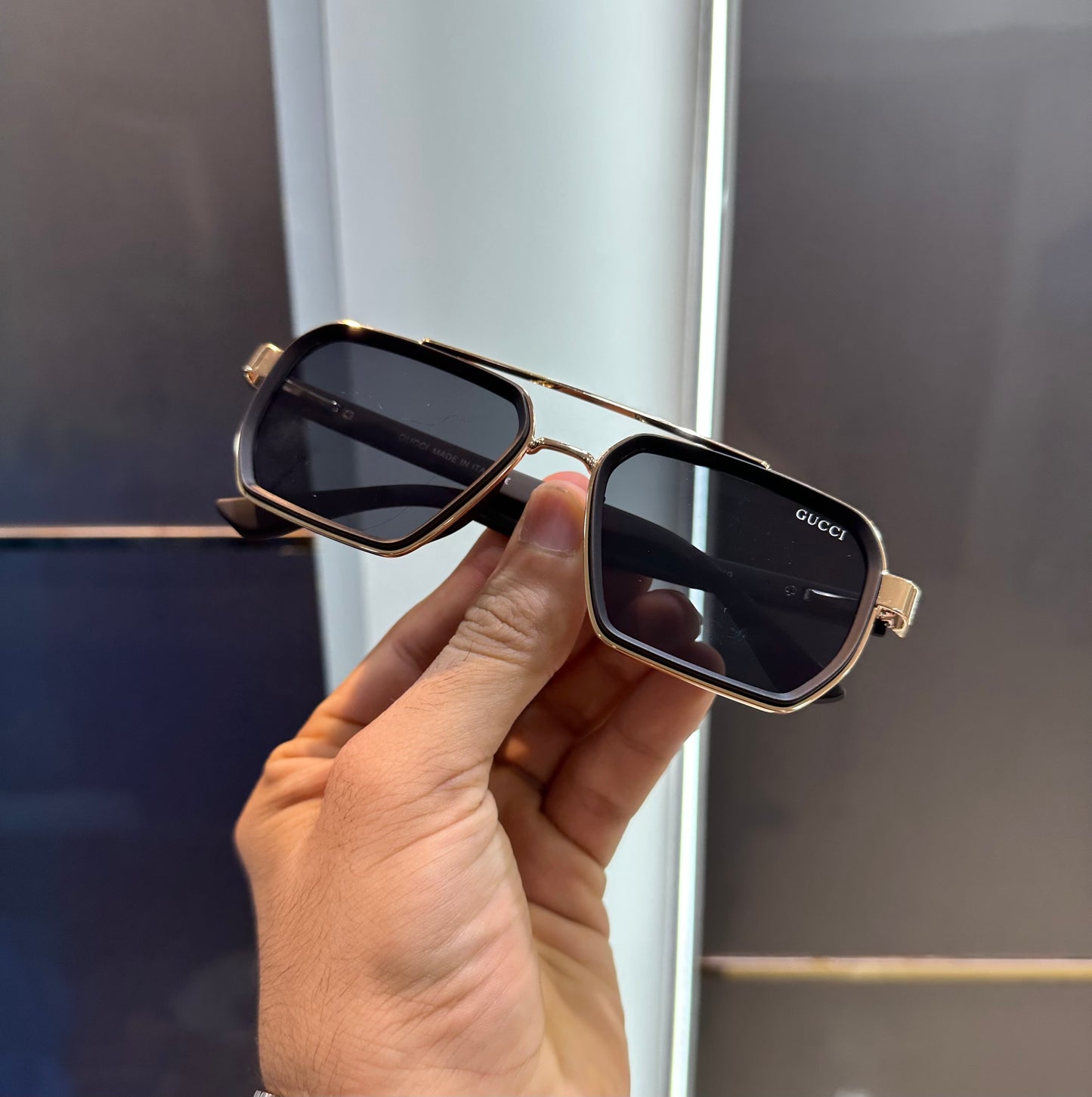 Gucci Gold Black Luxury Shade With Original Packing