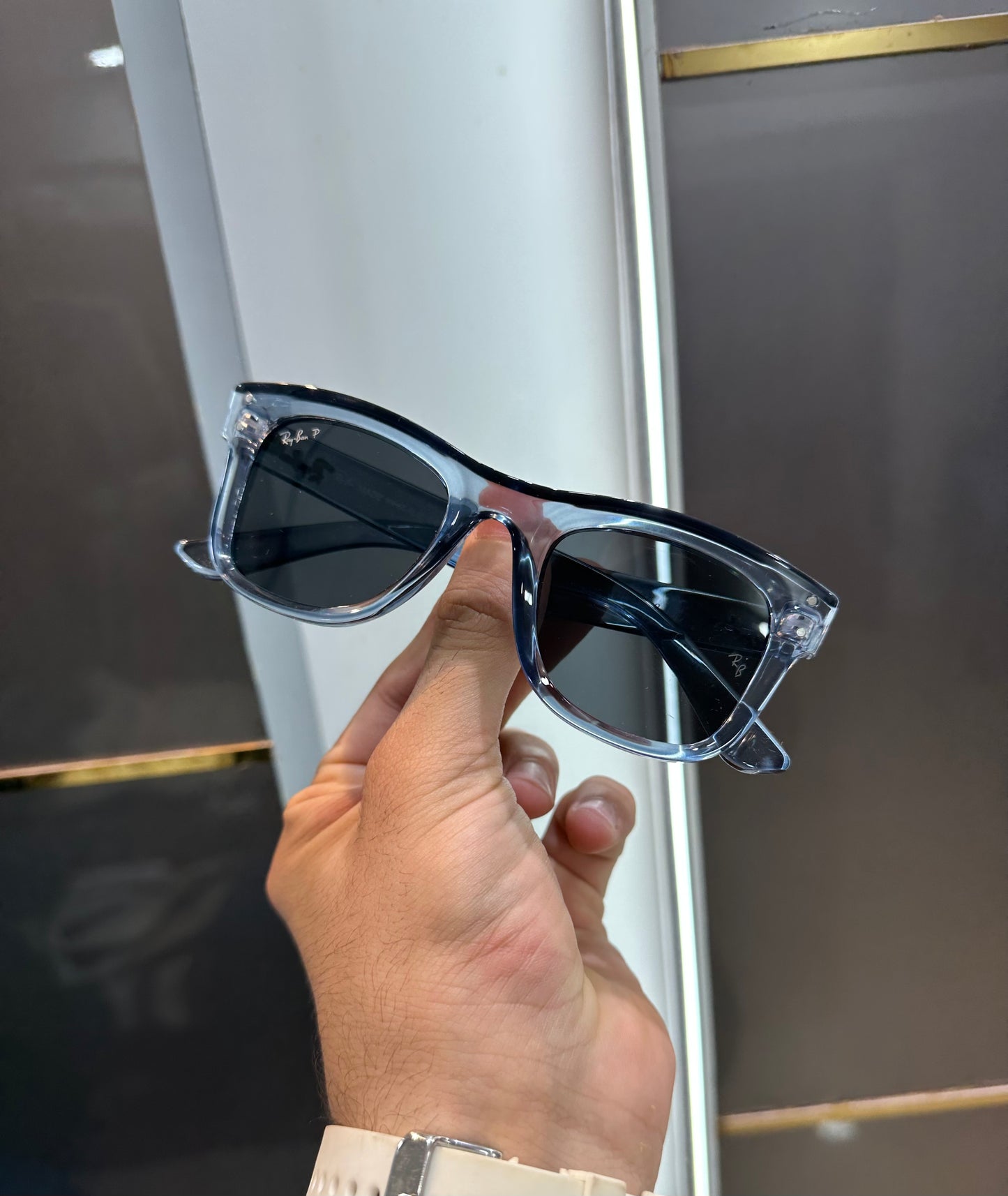 Ray Ban Blue Black Reverse Edition Luxury Shade With Original Packing