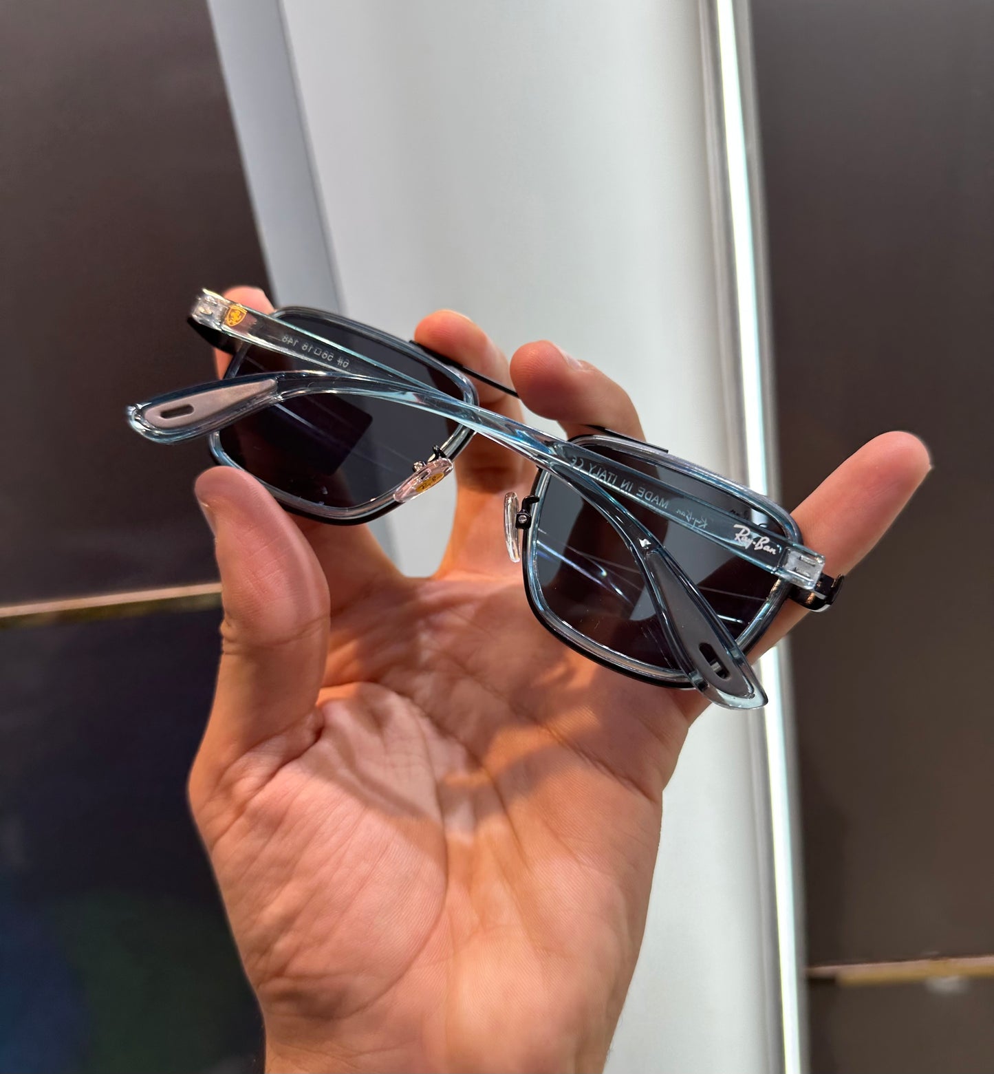 Ray Ban Ferrari Collab Sky Blue Edition Luxury Shade With Original Packing