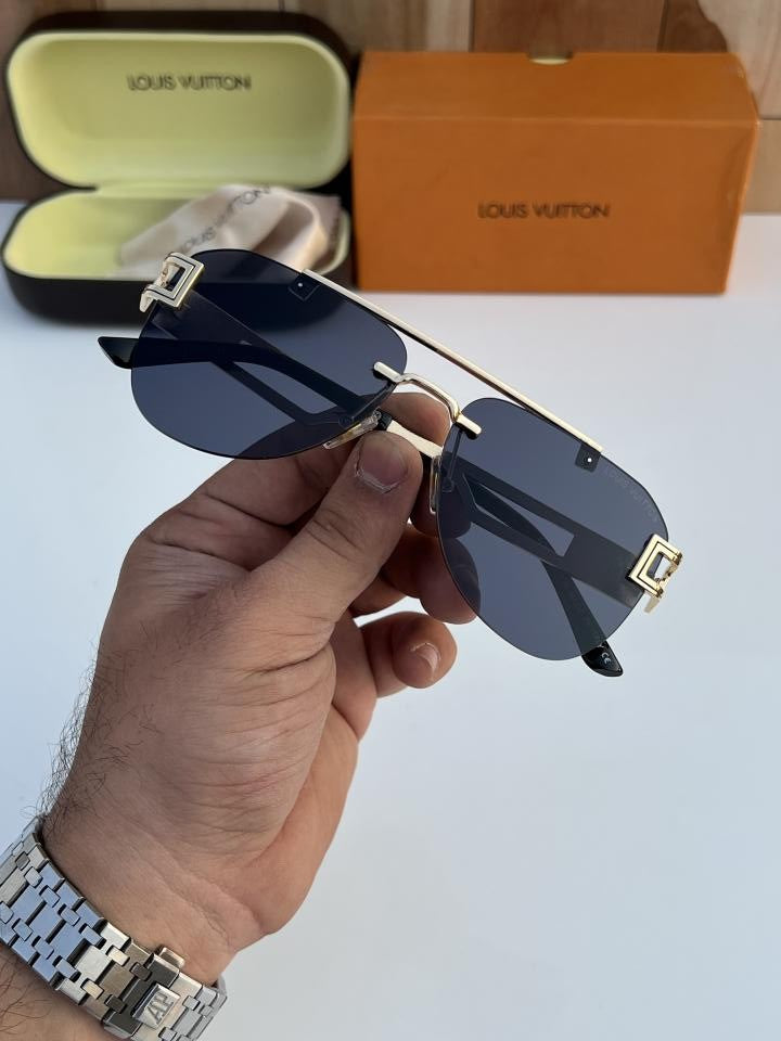Louis Vuitton Gold Black Luxury Shade With Original Packing
