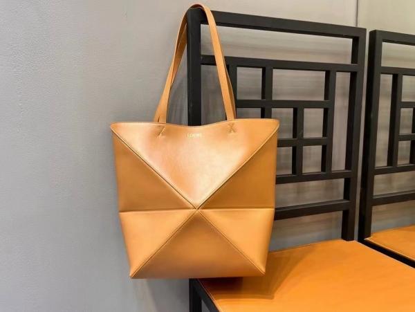 Loewe Brown Limited Edition Puzzle Fold Luxury Tote Bag With Og Box And Dust Bag
