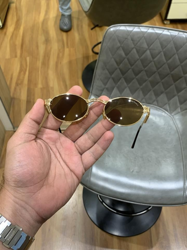 Versace Gold Brown Luxury Shade With Original Packing