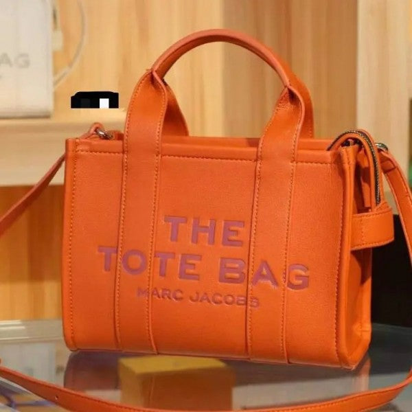 Marc Jacobs Orange Medium The Tote Bag With OG Box And Dust Bag & Shoulder Strap