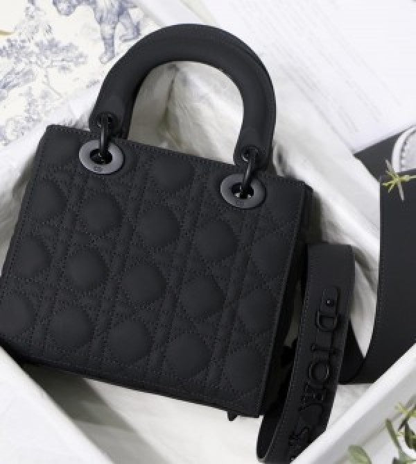 Dior Lady Matte Black Bag With Og Box Nd Dust Bag