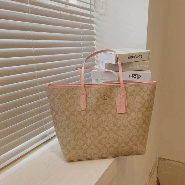 Coach Signature City Tote Bag Beige Luxury Quality Bag With Og Box And Dust Bag