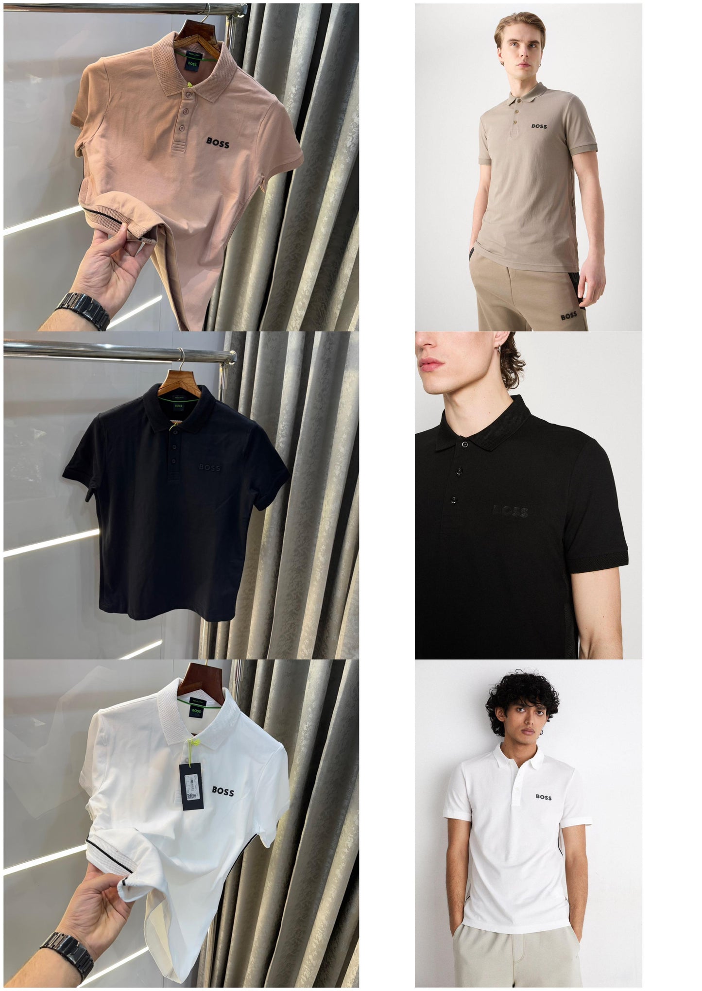 Hugo Boss Biscuit Logo Work Premium Smart Fit Polo T-Shirt
