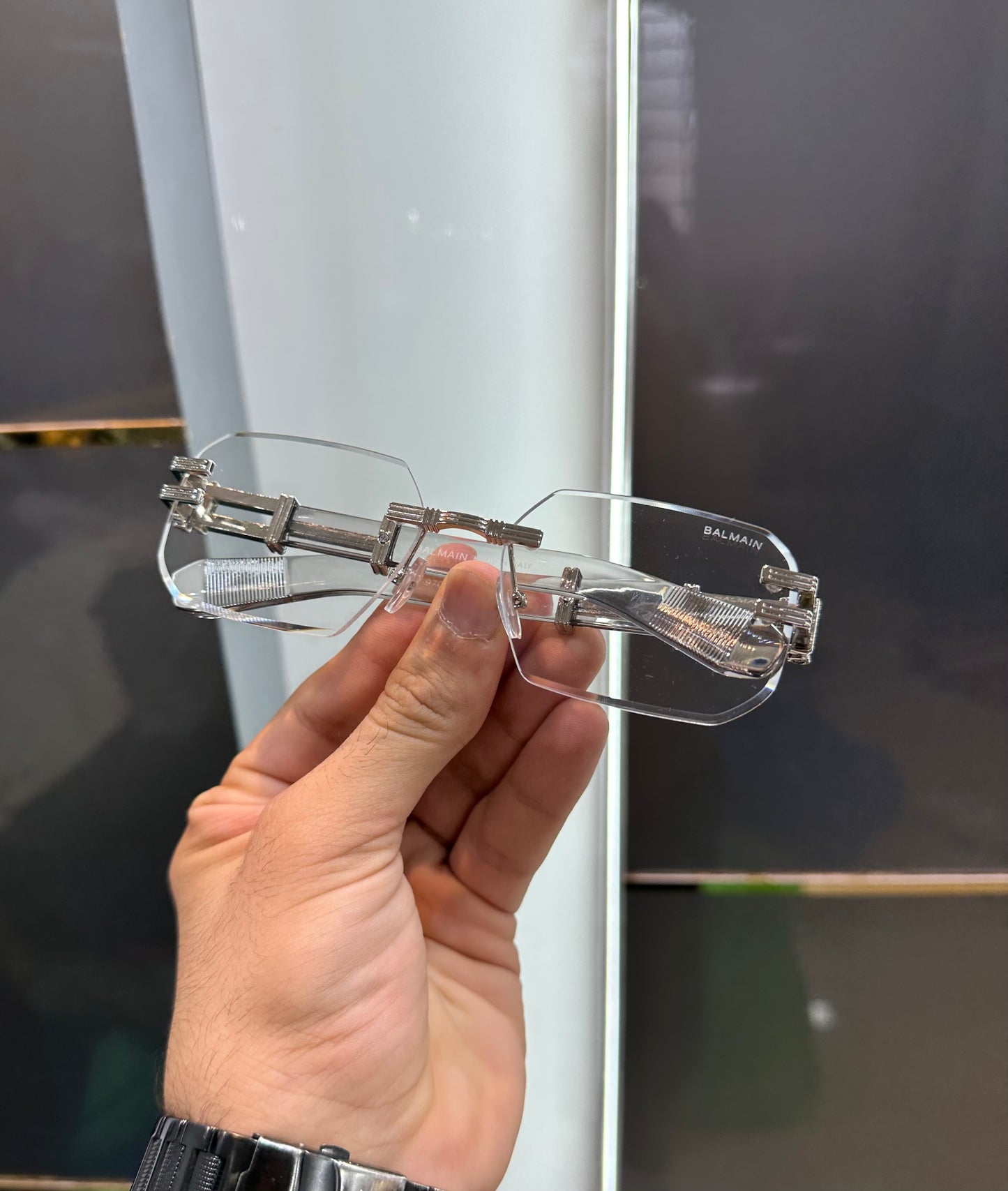 Balmain Paris White Transparent Karan Aujla Limited Edition Luxury Shade With Original Packing