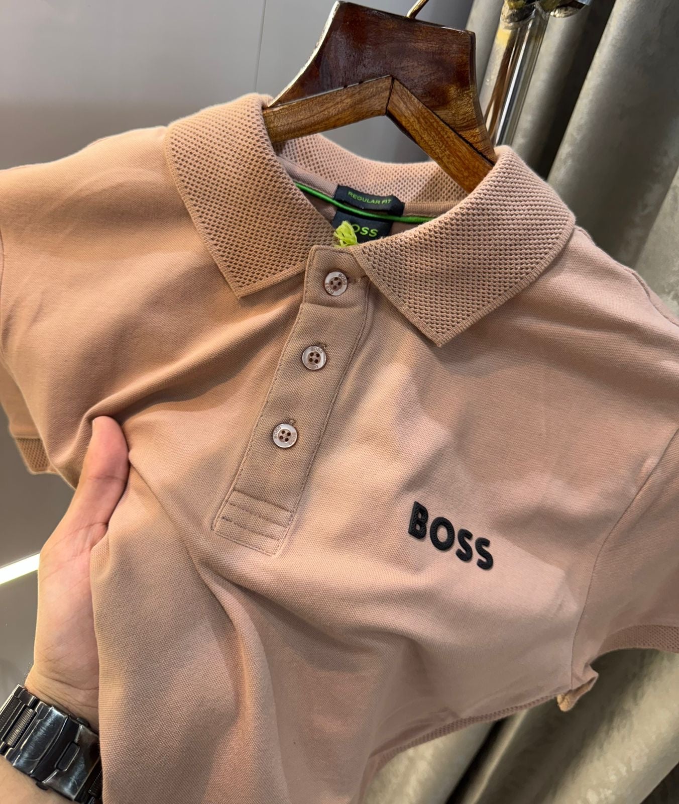 Hugo Boss Biscuit Logo Work Premium Smart Fit Polo T-Shirt