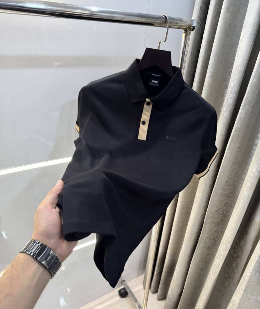 Hugo Bos s Black Classic Premium Polo T-Shirt