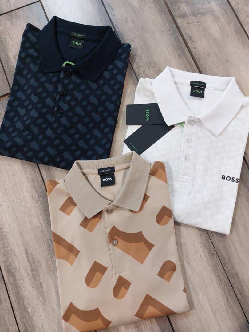 Hugo bos sBeige monogR@M Premium Polo T-Shirt