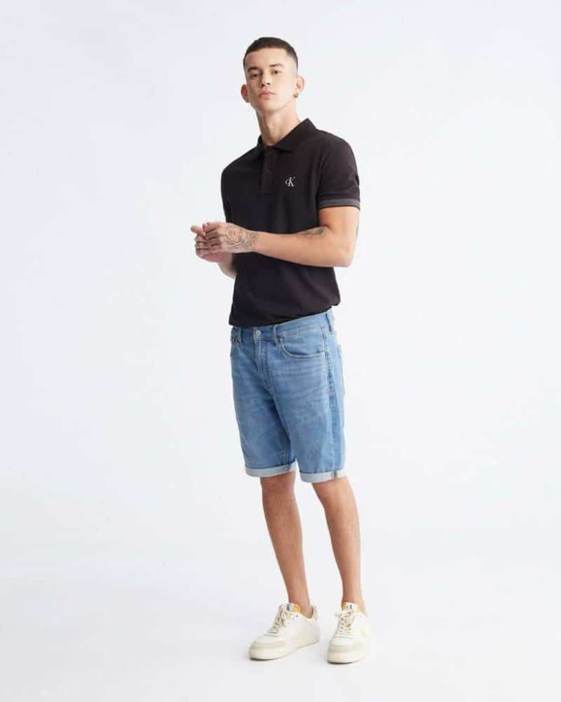 Calvin Klei n Black Embroidery Logo Premium Polo T-Shirt