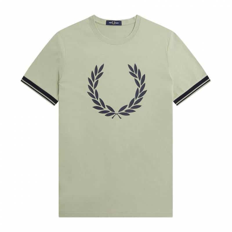 Fredperry Green Logo Print Imported T-Shirt