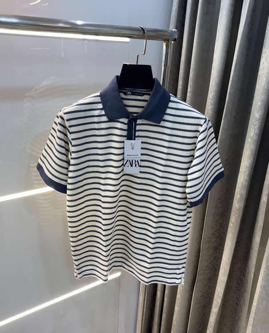 Zar a Dark Grey Premium Knitted Classic Polo T-Shirt
