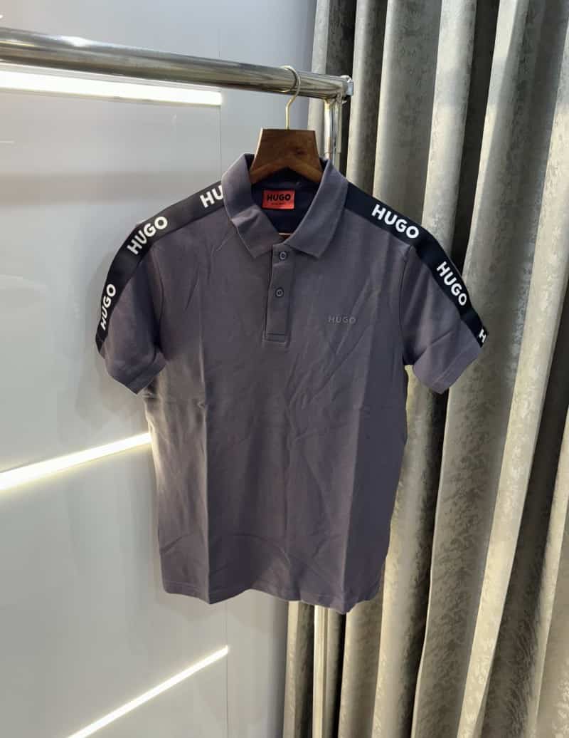 Hugo bos s Dark Grey Shoulder Look Classic Polo T-Shirt
