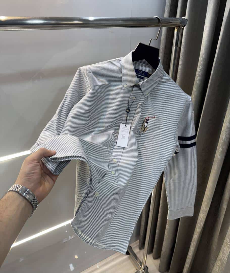 Ralph Laure n Grey strips Premium Shirt