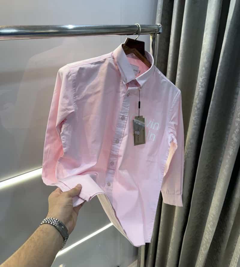 Calvi n klein Pink Logo Print Imported Shirt
