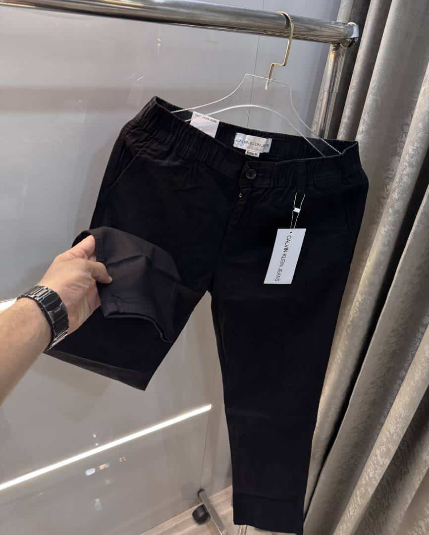 Calvi n Klein Black Premium Classic Linen Trouser