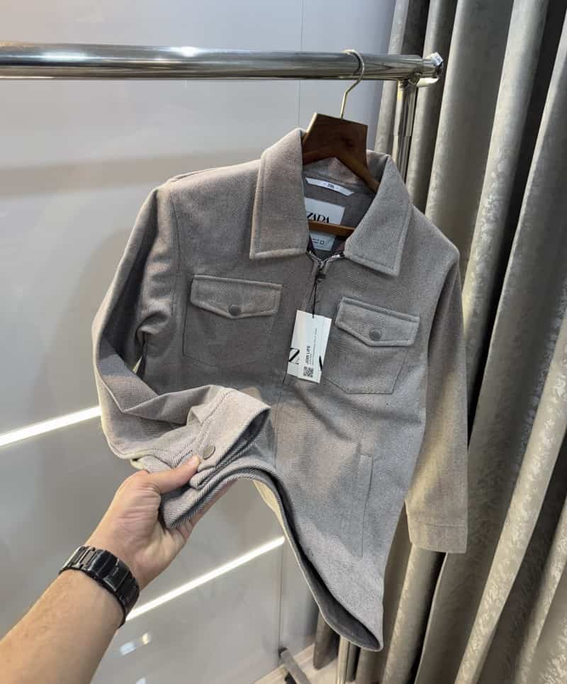 Zar a Light Beige Classic Premium Bomber Jacket