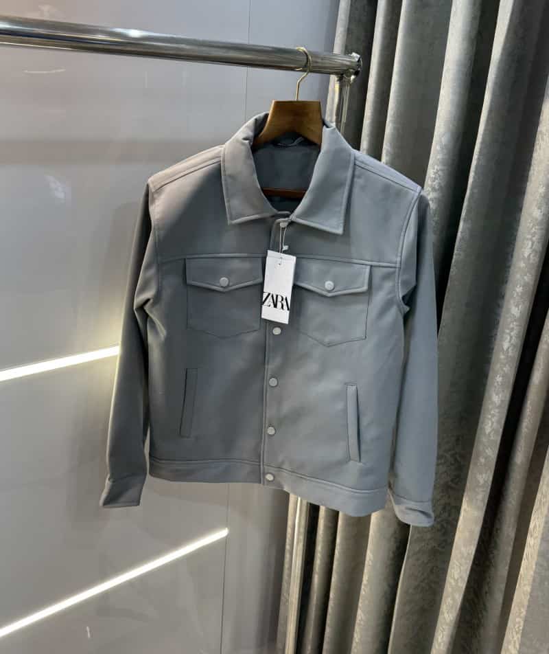 Zar a Steel Grey Premium Classic Bomber Jacket