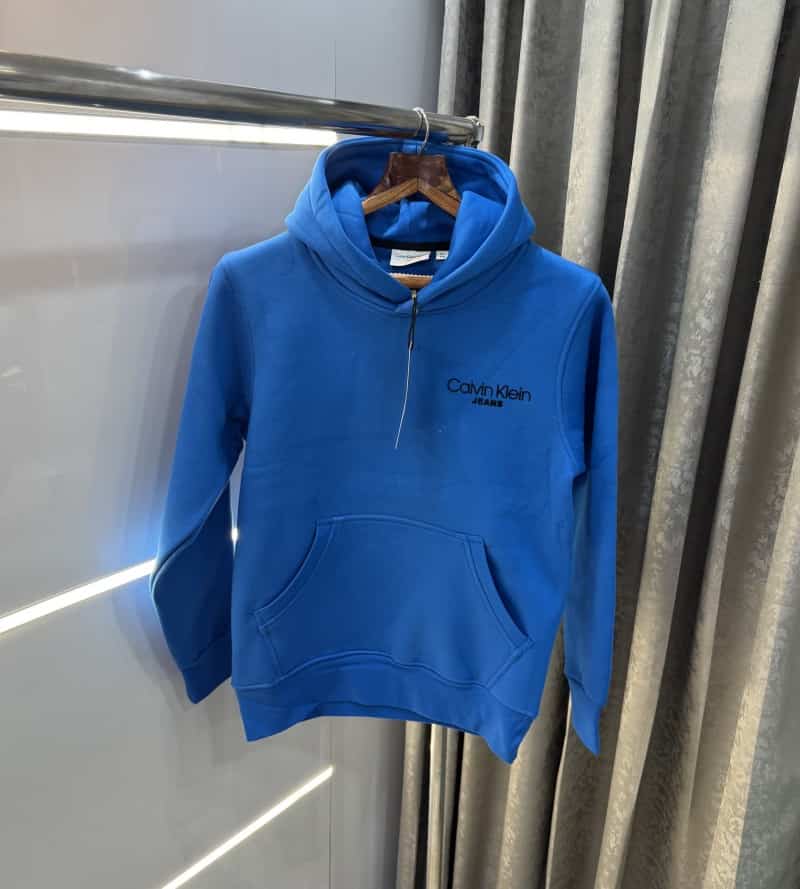 Calv in Klein Blue Back Print Imported Premium Hoodie