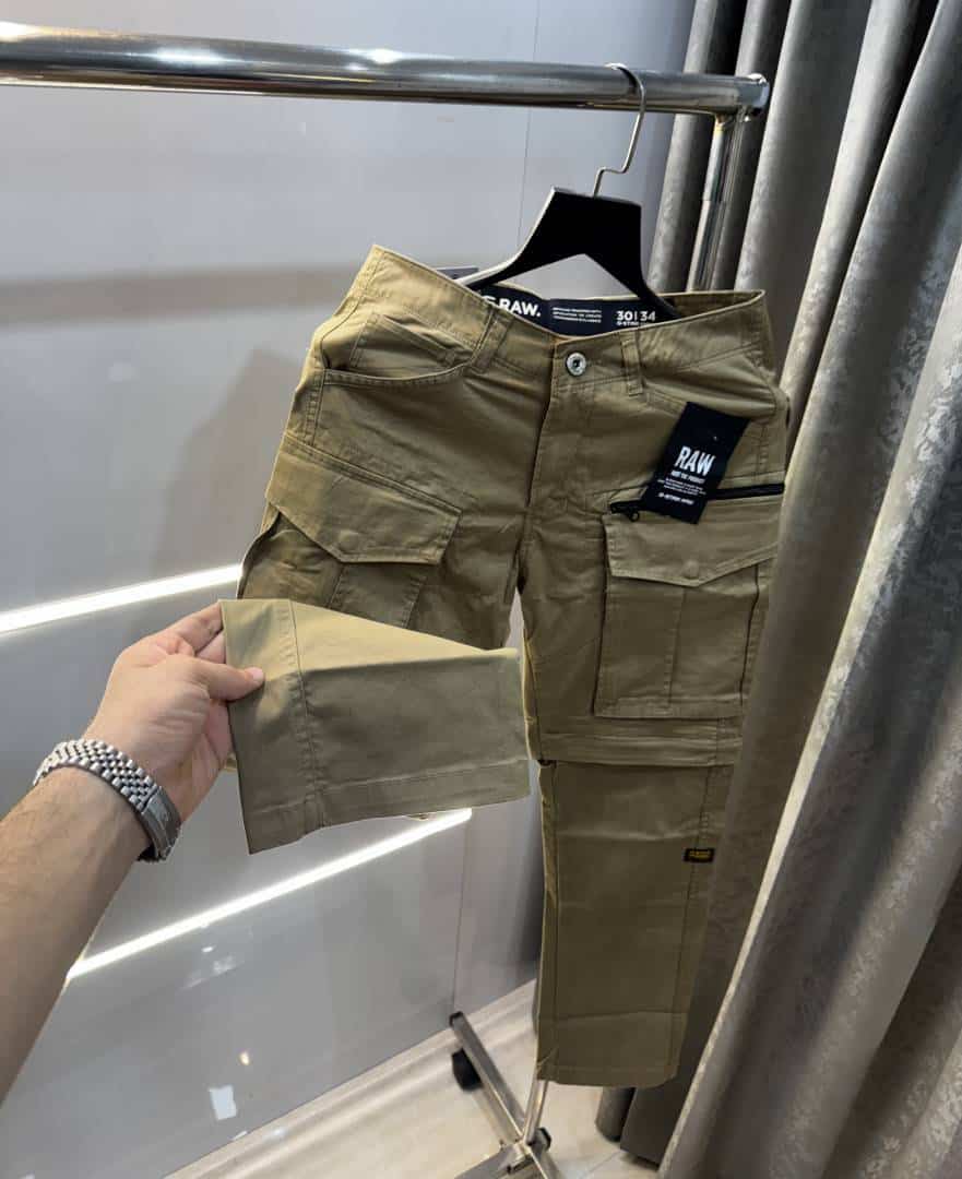 G- Star Raw Beige Convertible Shorts Premium Cargo