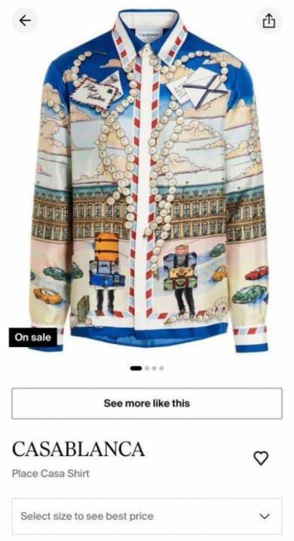 Casablanc a B Printed Shirt With Premium Bo..X Packing