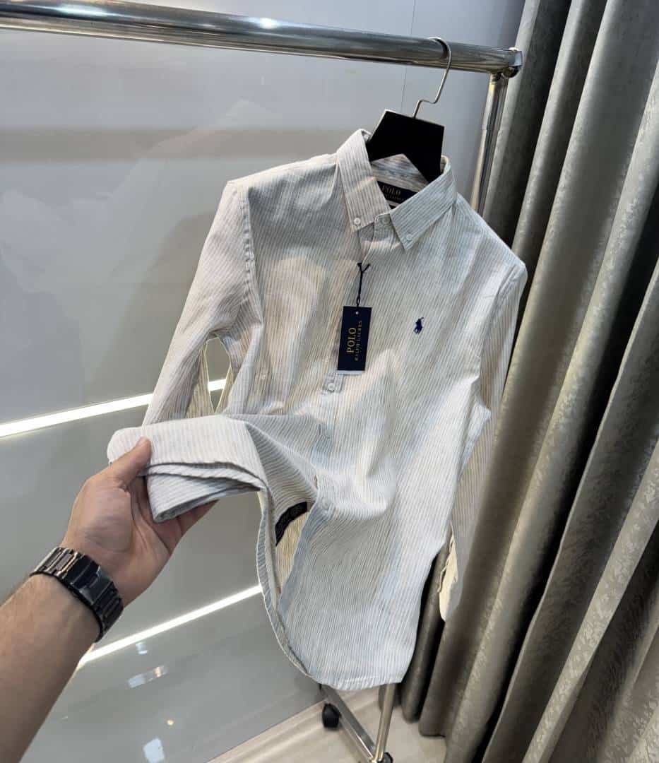 Ralph  Lauren Beige Strappies Premium Linen Shirt