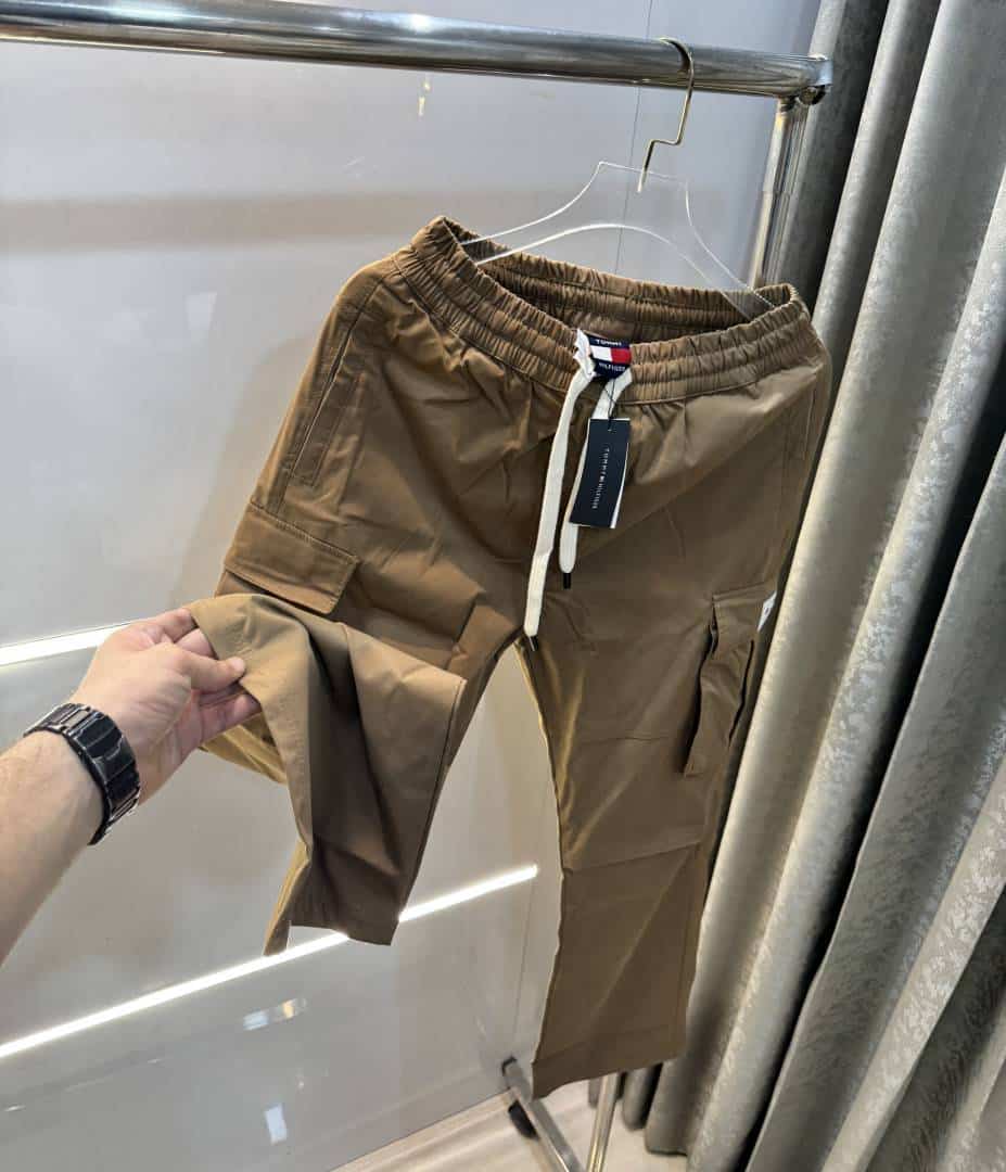 Tomm y Hilfig e Light Brown Premium Cargo Trackpant