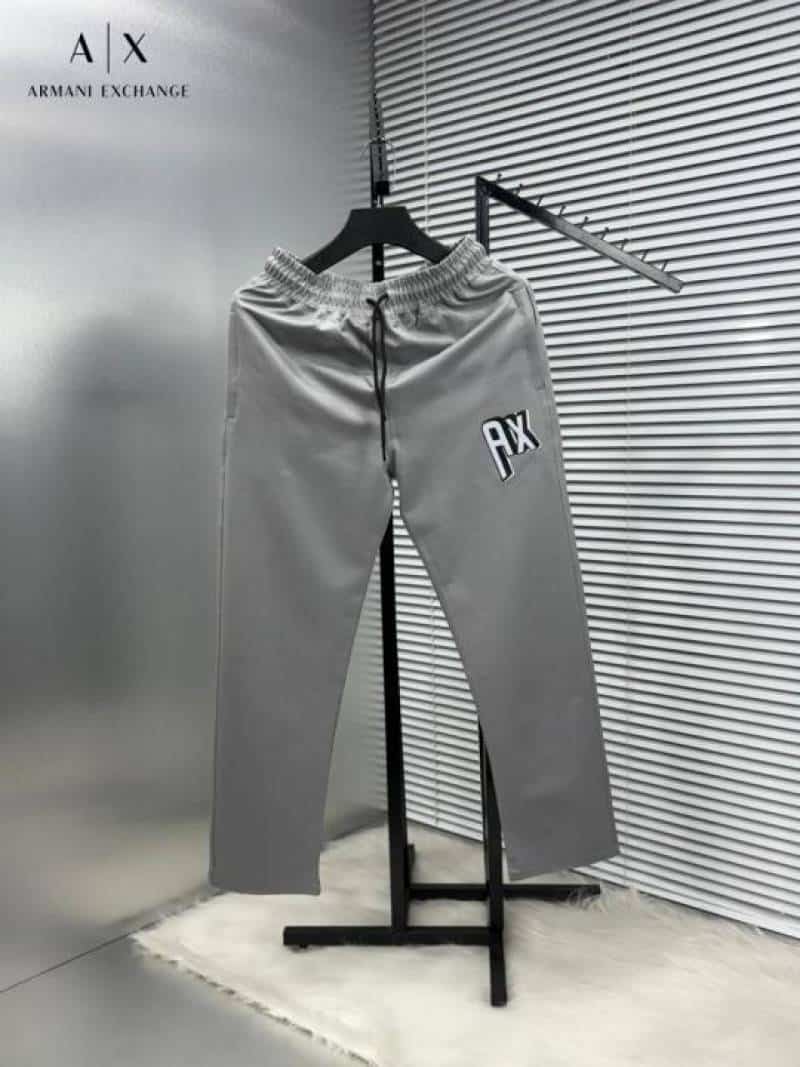 Arman i Exchang e Grey Logo Patch Imported Trackpant With Carry Bag