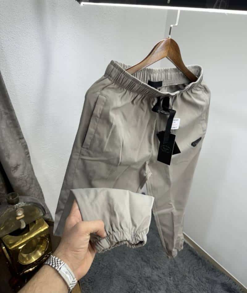 Prad a Milano Light Grey Steel Logo Premium Imported Trackpant