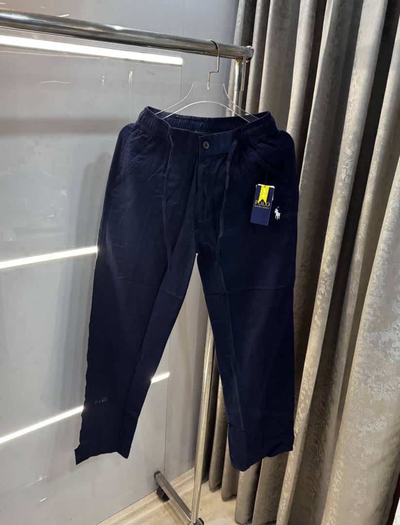 Ralph Laure n Navy Blue Premium Linen TrackPant