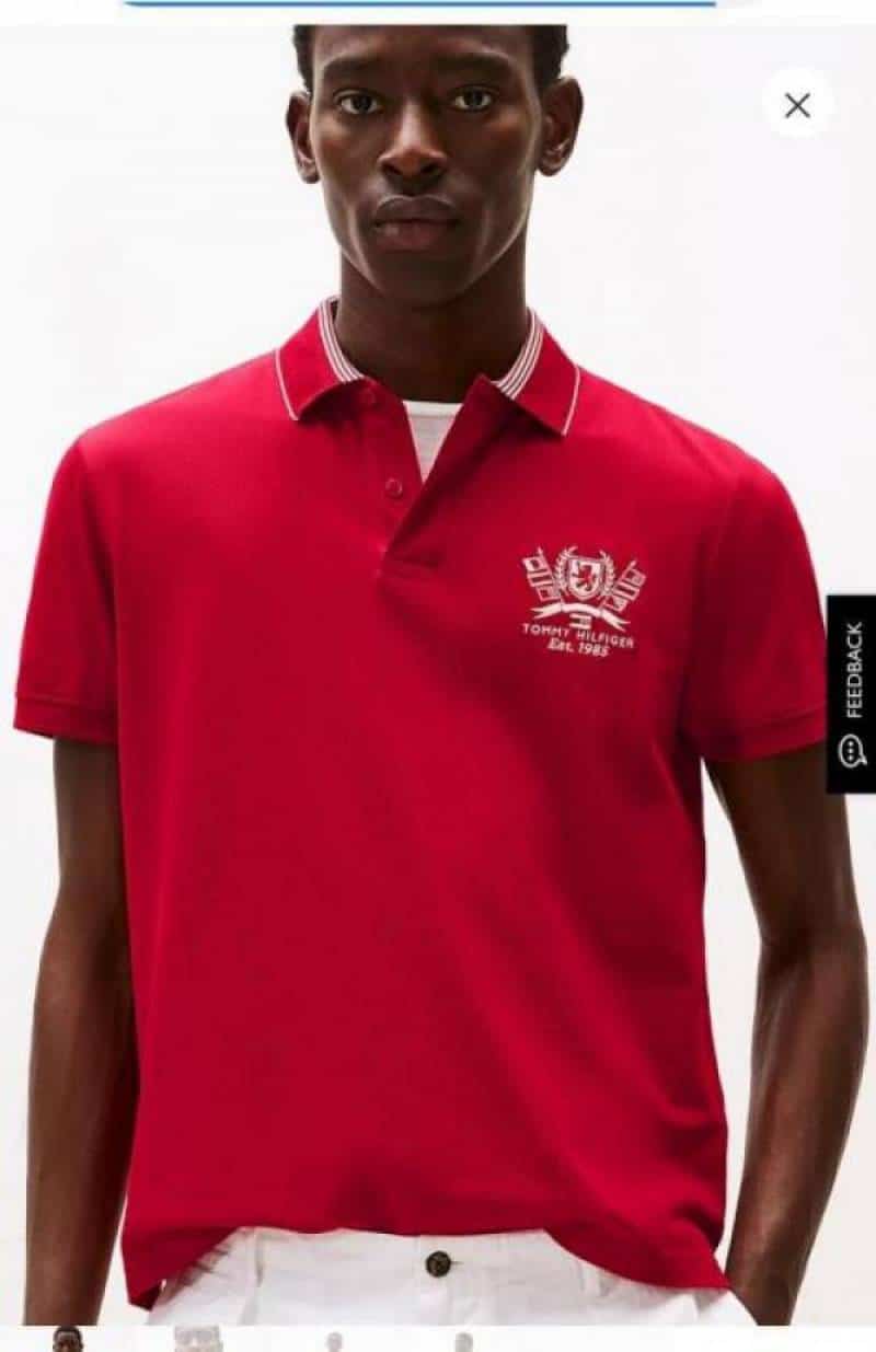 Tomm y Hilfiger Rust Embroidery Work Premium Polo T-Shirt